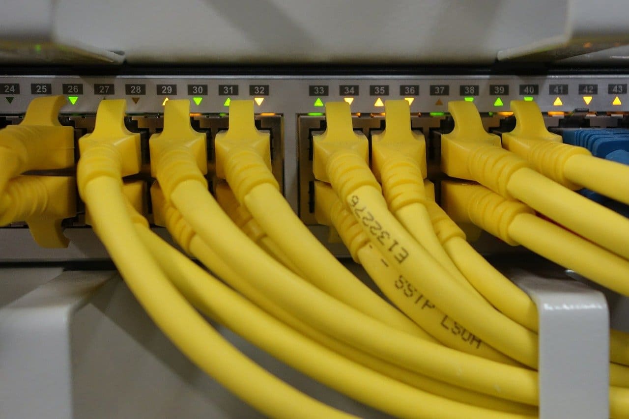 Cables de red conectados